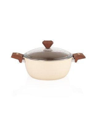Schafer Jasmine Ceramic Cookware Set 7 Pieces-Cream | Enplus Home