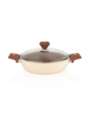Schafer Jasmine Ceramic Cookware Set 7 Pieces-Cream | Enplus Home