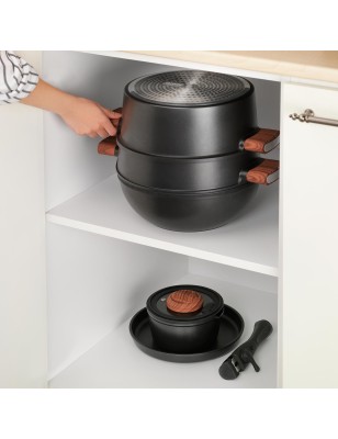 Schafer Matrix Cast Iron Cookware Set 8 Pieces-Black | Enplus Home